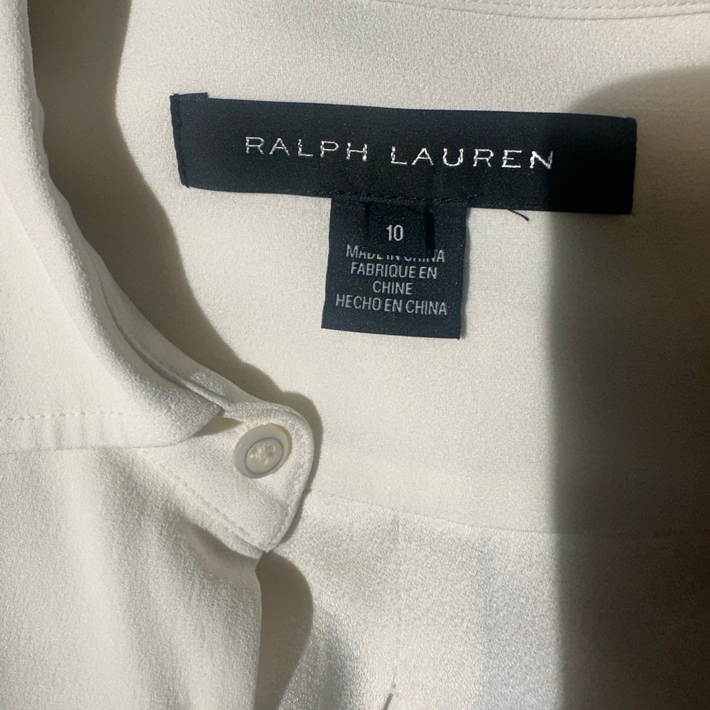 Ralph Lauren Black Label Tunic Blouse White color size 10 - Picture 2 of 13